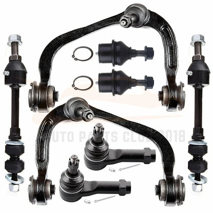 Set of 8 Front Control Arms, Ball Joints, Tie Rods, Sway Bars for Ford F-150 (2005–2008)