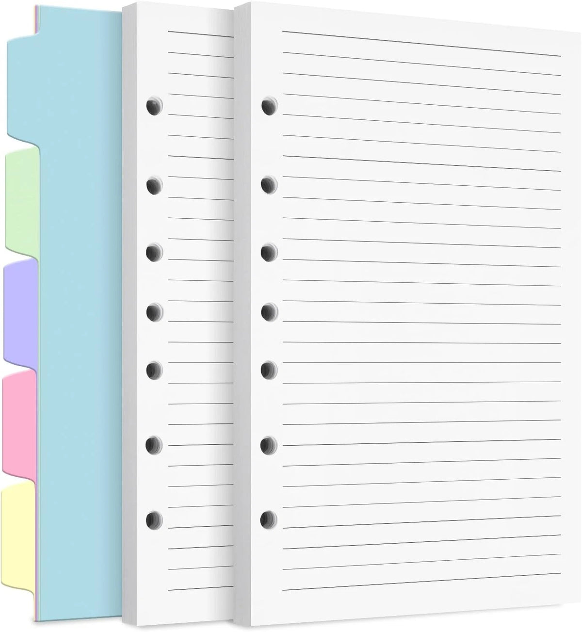 Set of 7-Hole A5 Refill Paper Inserts for Binder (bi rp 07)