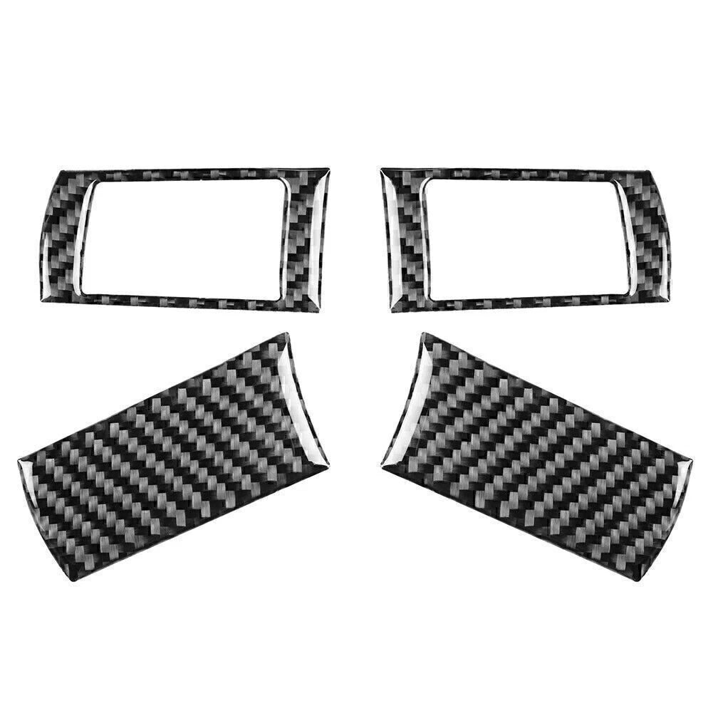 Set of 4 Carbon Fiber Steering Wheel Button Cover Trim for Dodge Challenger (2008–2010)