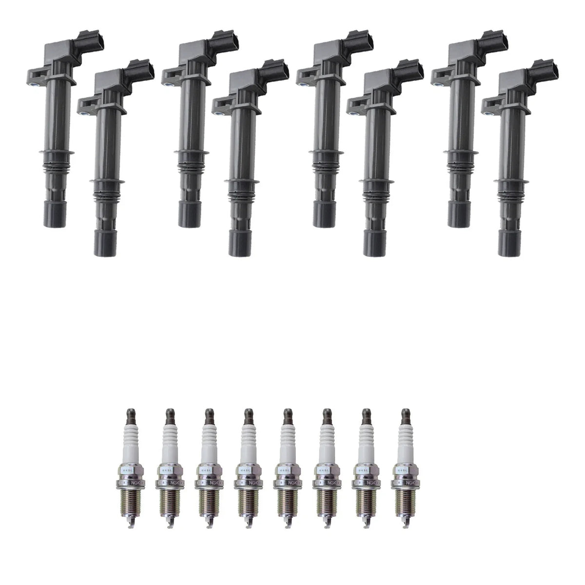 Set of 8 Ignition Coils & NGK Platinum Spark Plugs for Dakota 4.7 V8 (1997–2004)