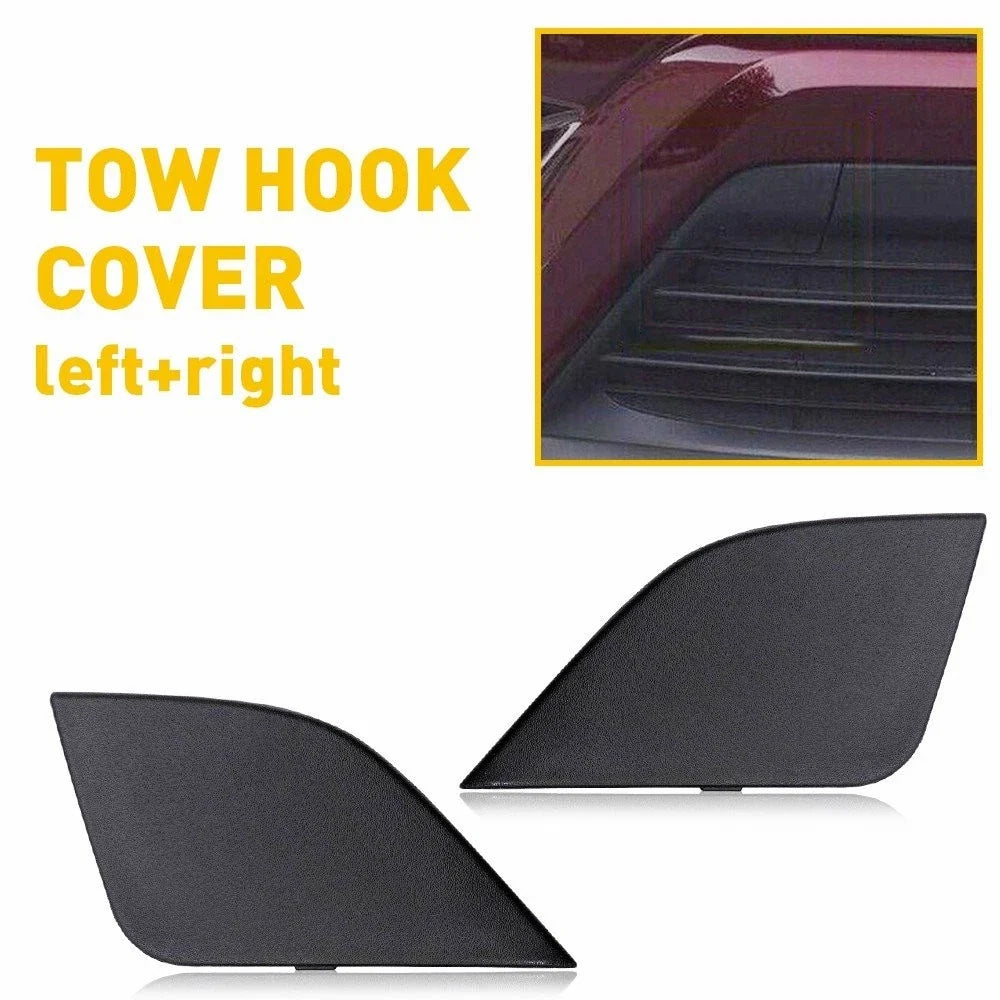 Pair Front Tow Hook Bumper Eye Covers for Toyota RAV4 (2016–2018)
