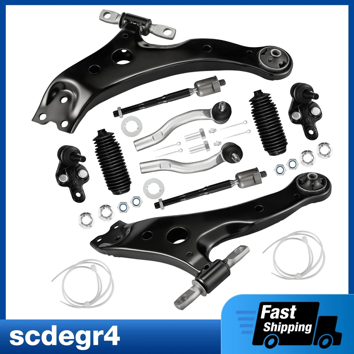 Front Lower Control Arm Ball Joints & Tie Rods for Toyota Camry Solara Lexus ES330 (2004–2006)