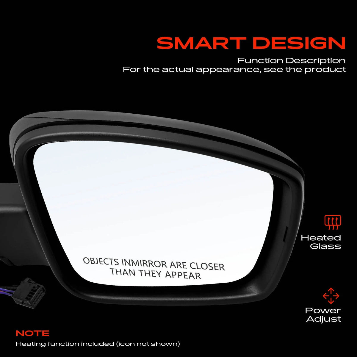 Power Mirror for VW Beetle (2013–2016) - 5C1857508AC9B9, 5C1857508P9B9, VW1321148