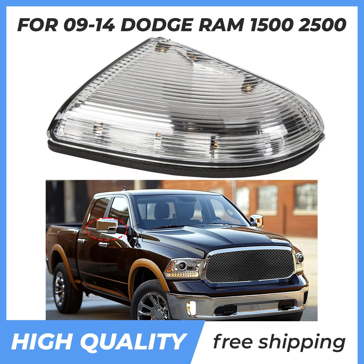 Turn Signal Light for Dodge Ram 1500 2500 (2009–2014) 68064948AA