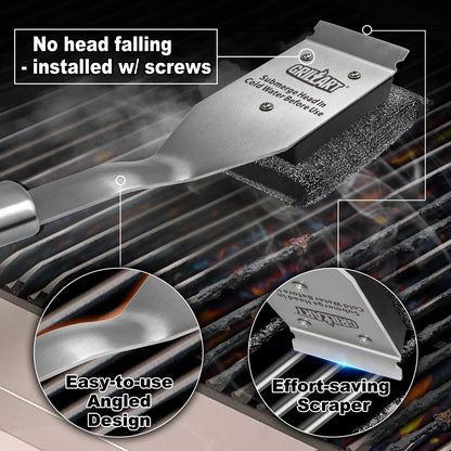 Grill Brush for Outdoor Grill (Bristle Free)