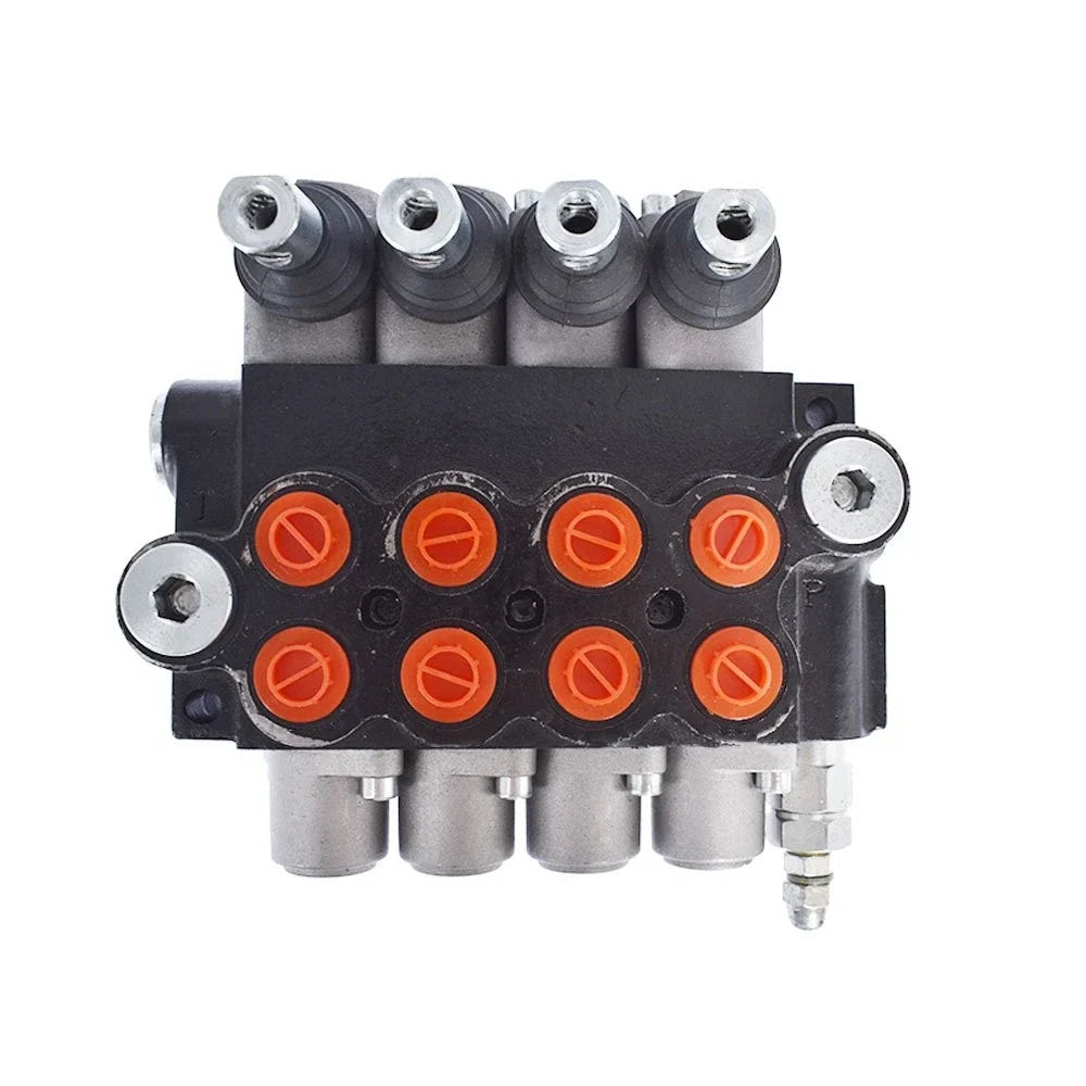Hydraulic Monoblock Double Acting Control Valve 4 Spool 11 GPM SAE Ports
