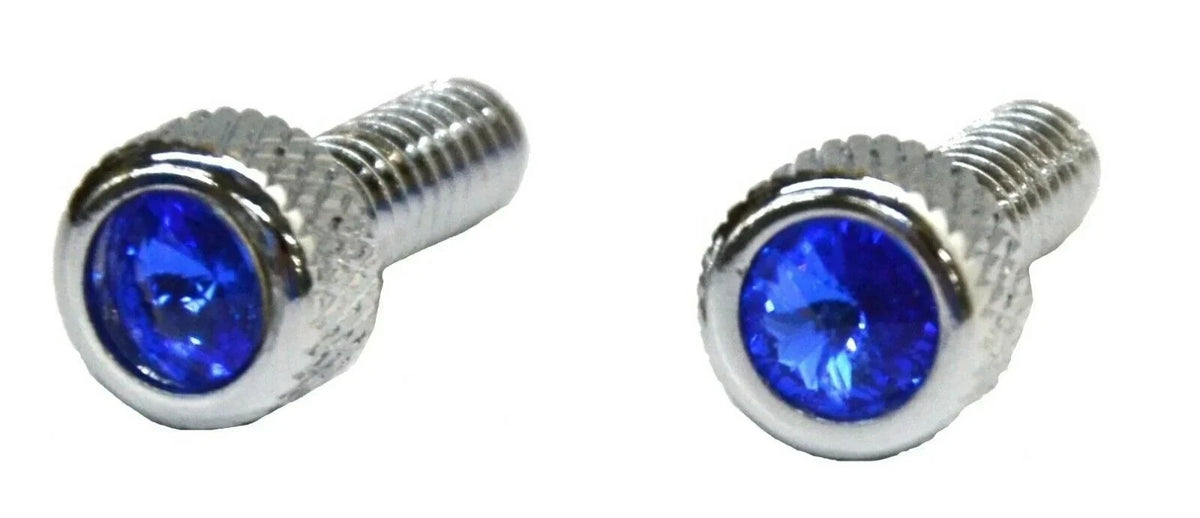 Dash Screws for Peterbilt (1987–2000) 67151 Blue Jewel Chrome Pair
