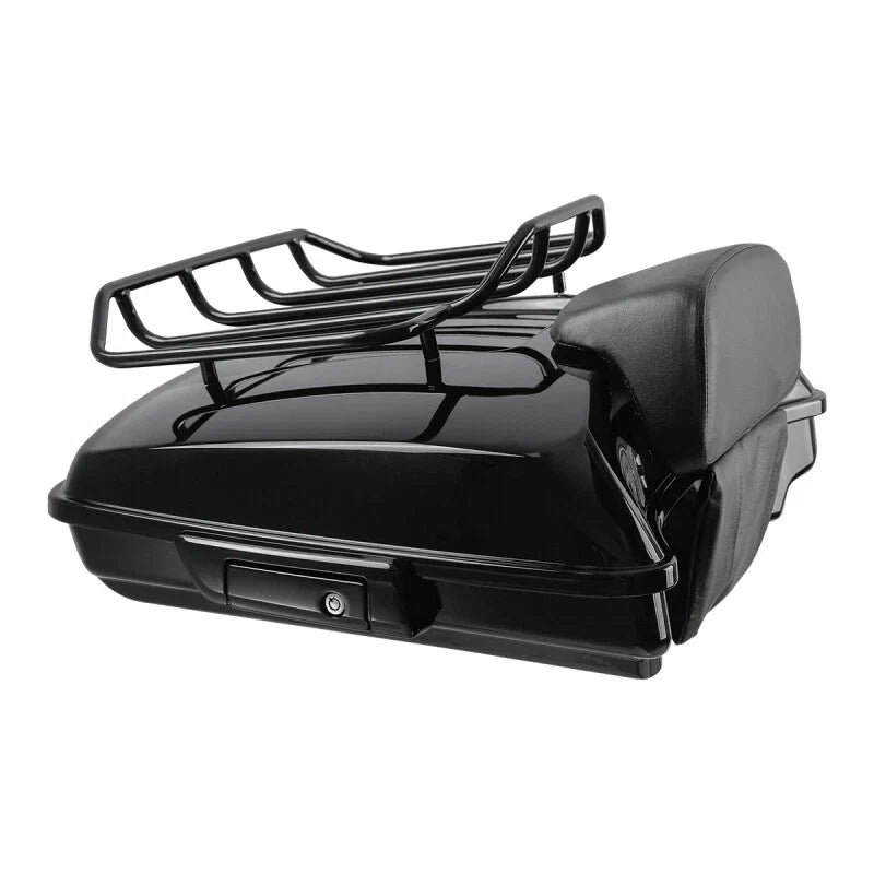 Black Razor Trunk Backrest Mount Rack for Harley Electra Glide (1997–2008)