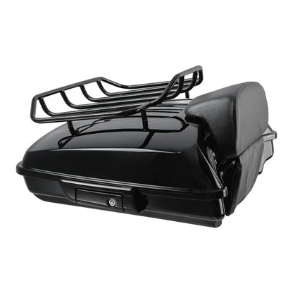 Black Razor Trunk Backrest Mount Rack for Harley Electra Glide (1997–2008)