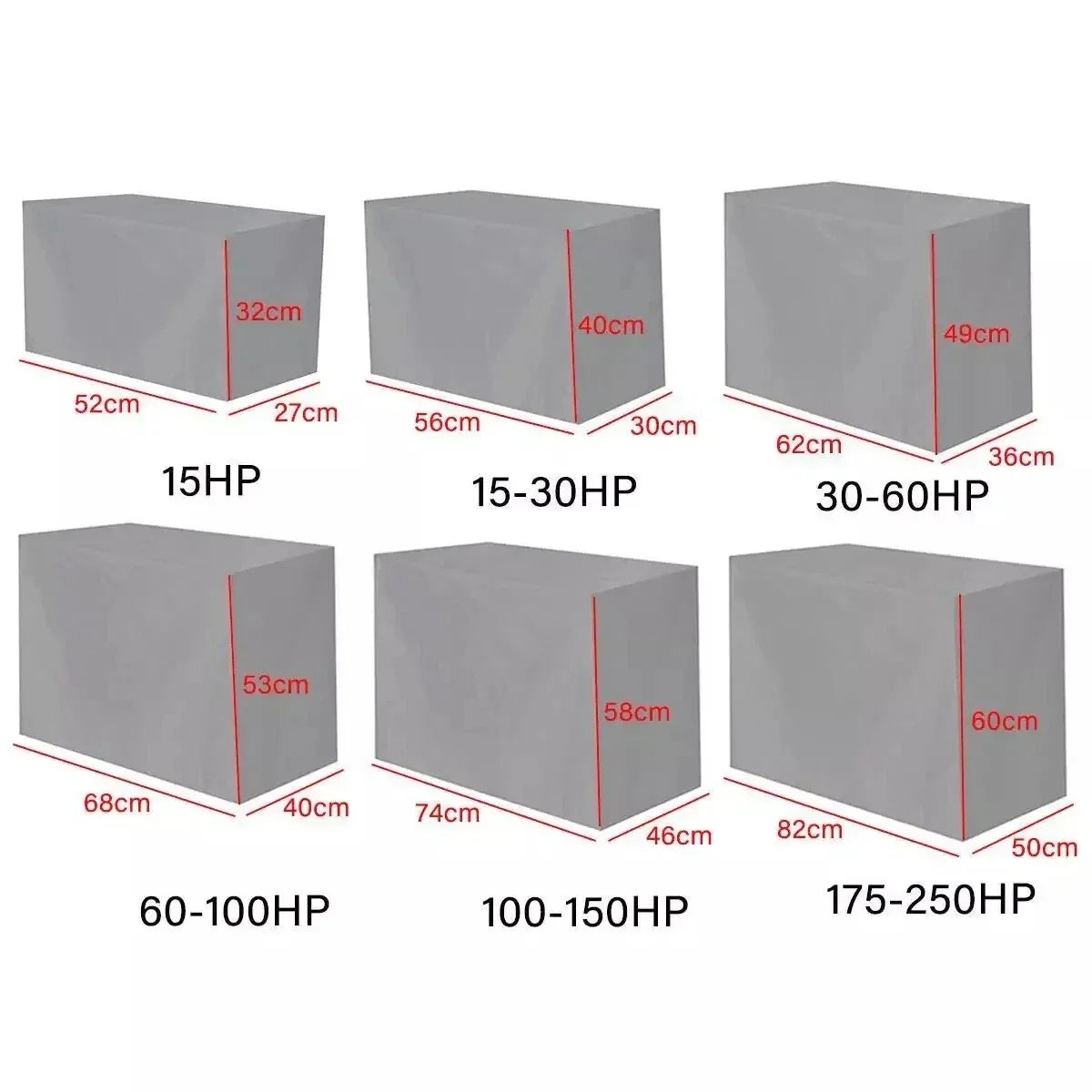 Outboard Motor Engine Cover for Universal 30-60 HP (Silver)