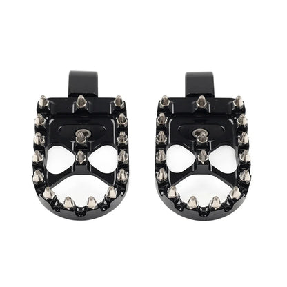 Black MX Style Rear Foot Pegs for Harley Softail Fat Bob Low Rider (2018–2023)