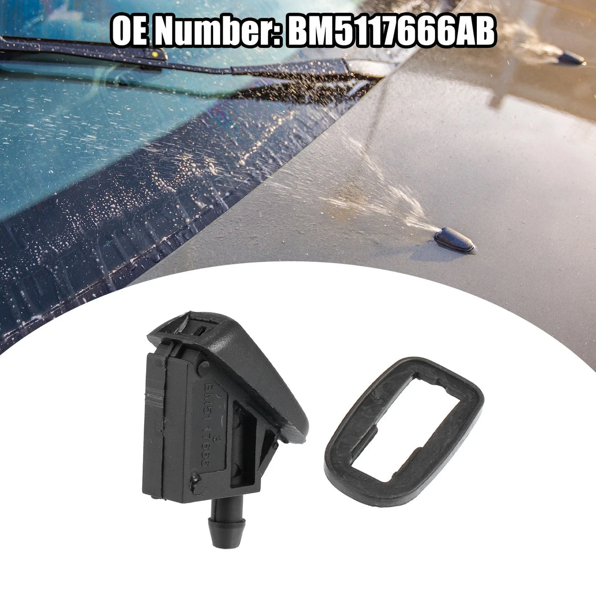 Set of 4 Windshield Washer Nozzles for Ford Focus MK2 (2004–2011) No.BM5117666AB