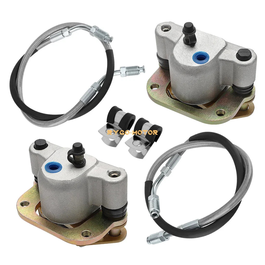 Front Brake Calipers & Lines for Polaris Trail Boss 250/350L, Trail Blazer 250 (1995–2005)