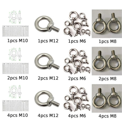 Lifting Eye Bolt M6 for A4 (316 Marine Stainless Steel) (39mm Height)