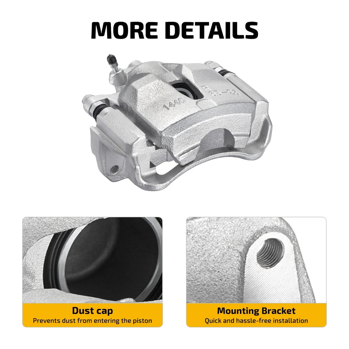 Front Left Right Brake Calipers with Brackets for 2002-2006 Toyota Camry (2PC)