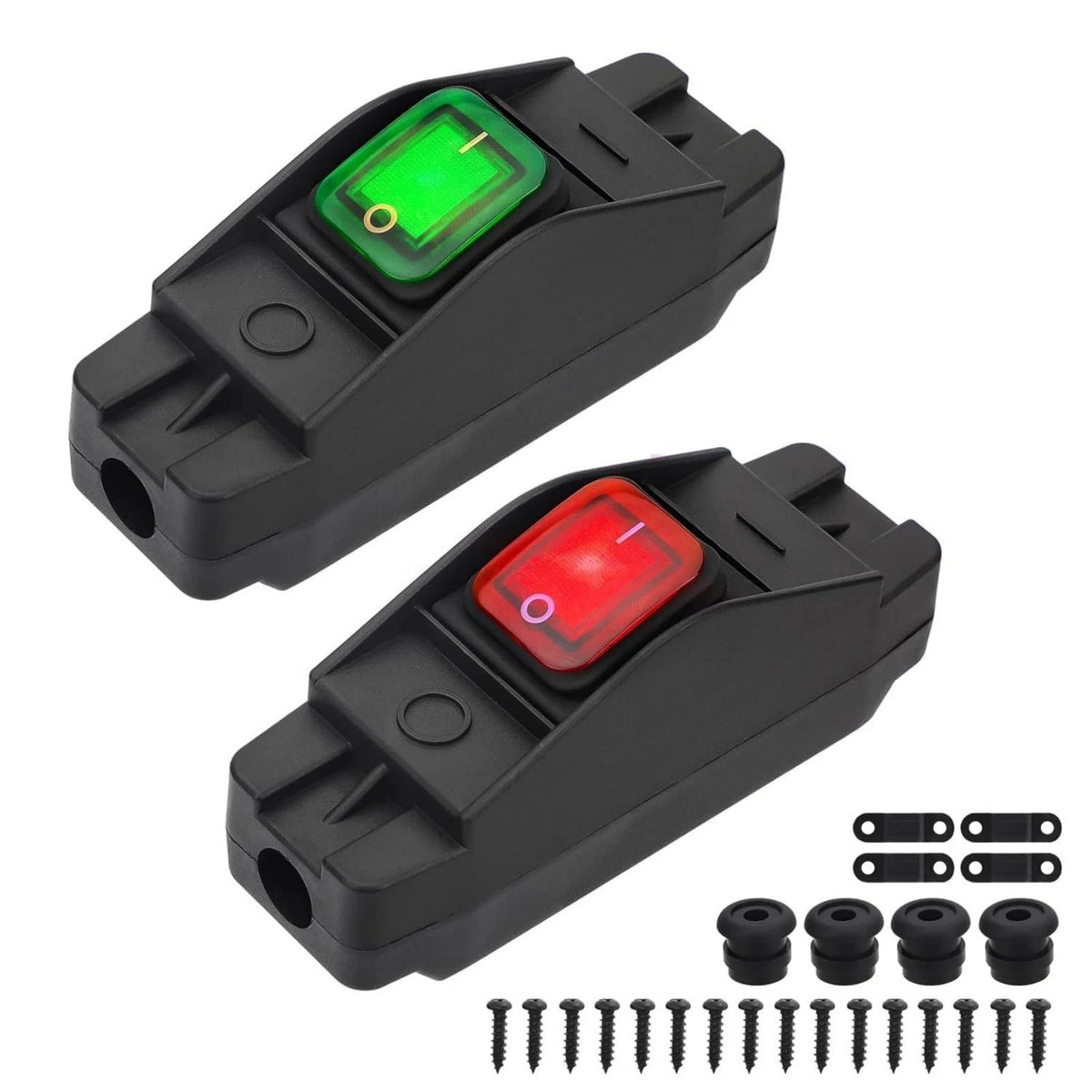 2X Waterproof Inline Switch for Lamp Appliance Cord 14AWG 16AWG