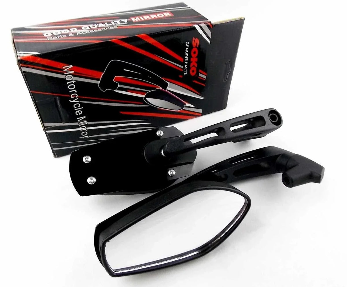 Black M Soko Rear View Mirrors for Honda XL700V Transalp (2008-2015)