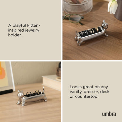 Chrome Ring Holder for Pet Lovers (Gift for Kitty)