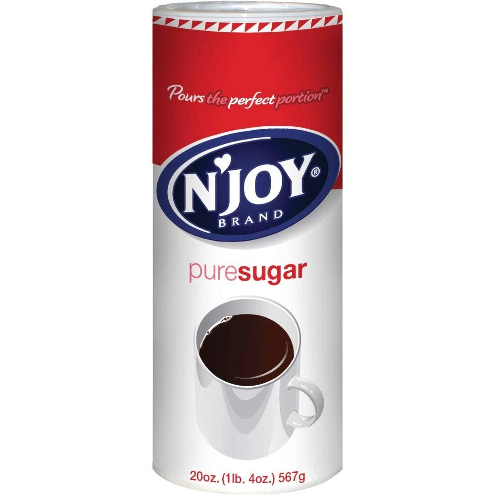 N'Joy Pure Sugar Canisters for Kitchen (Pack of 6, 20 Ounce)