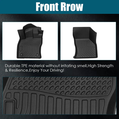 Set of 4 TPE Rubber Floor Mats for Volkswagen Jetta (2019–2023)