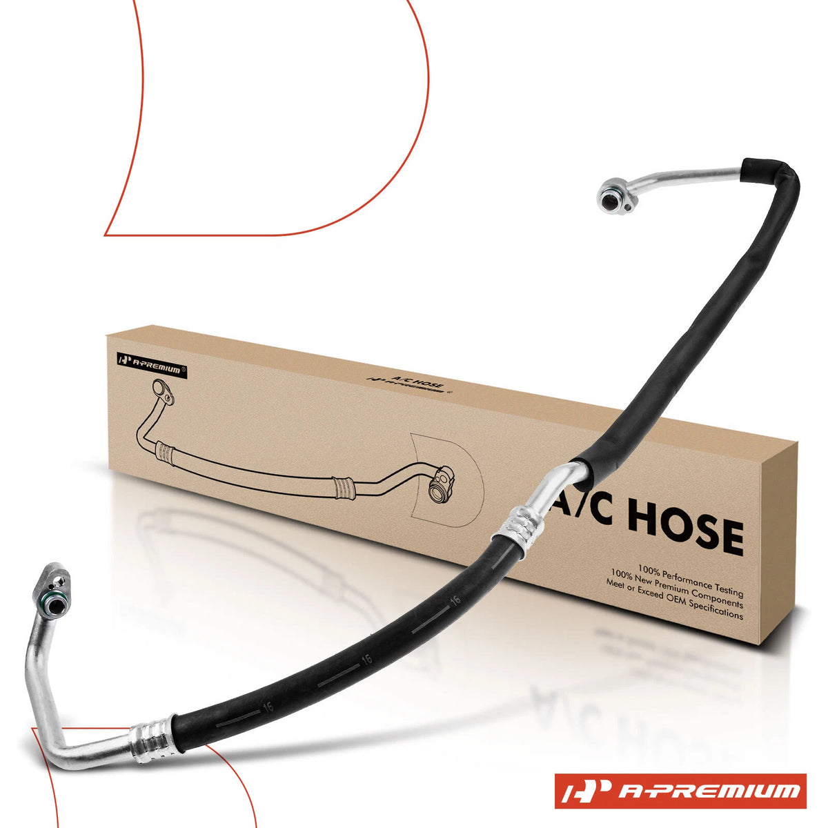 AC Refrigerant Hose Suction Line for Audi A4 (2003–2005) 8E0260707AB, 8E0260707AQ, HA11165C