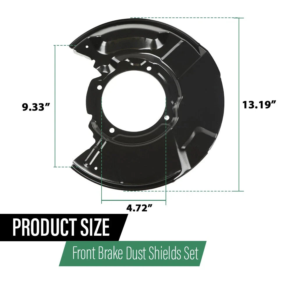 Set of 2 Front Brake Dust Shields for Toyota 4Runner Tacoma (1995–2004)