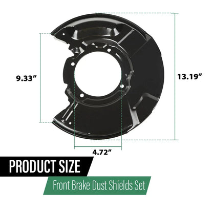 Set of 2 Front Brake Dust Shields for Toyota 4Runner Tacoma (1995–2004)