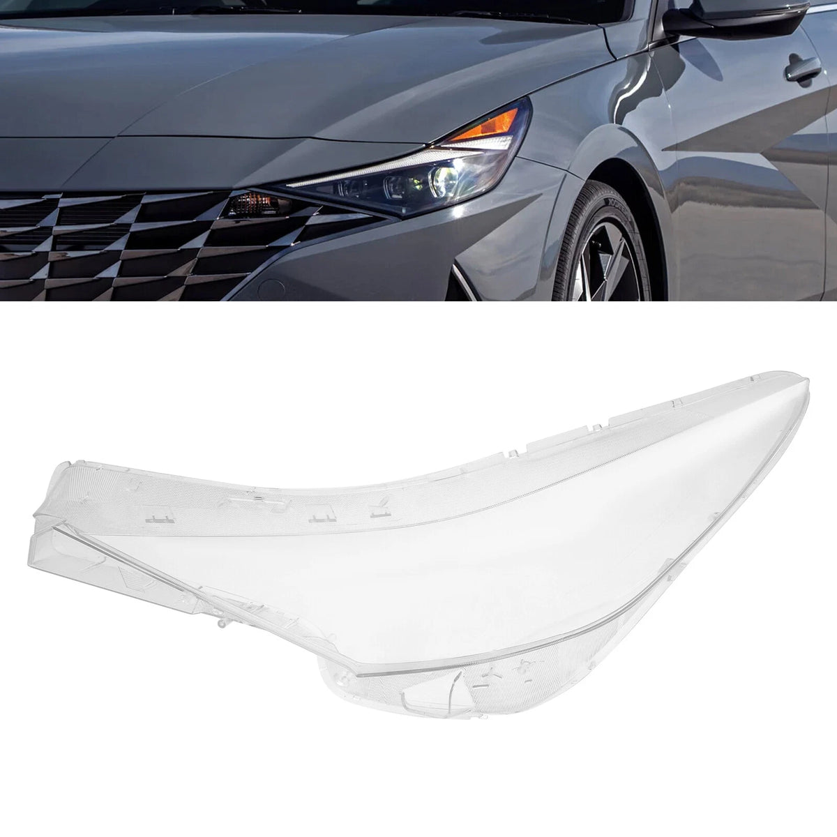 Left Headlight Lens Covers for Hyundai Elantra (2021–2023)