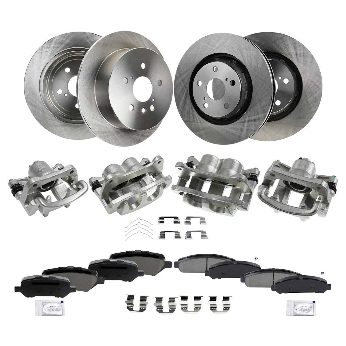 4-Wheel Brake Kit with Calipers for Toyota Venza (2009–2016) 18103239, R31533, 12144168