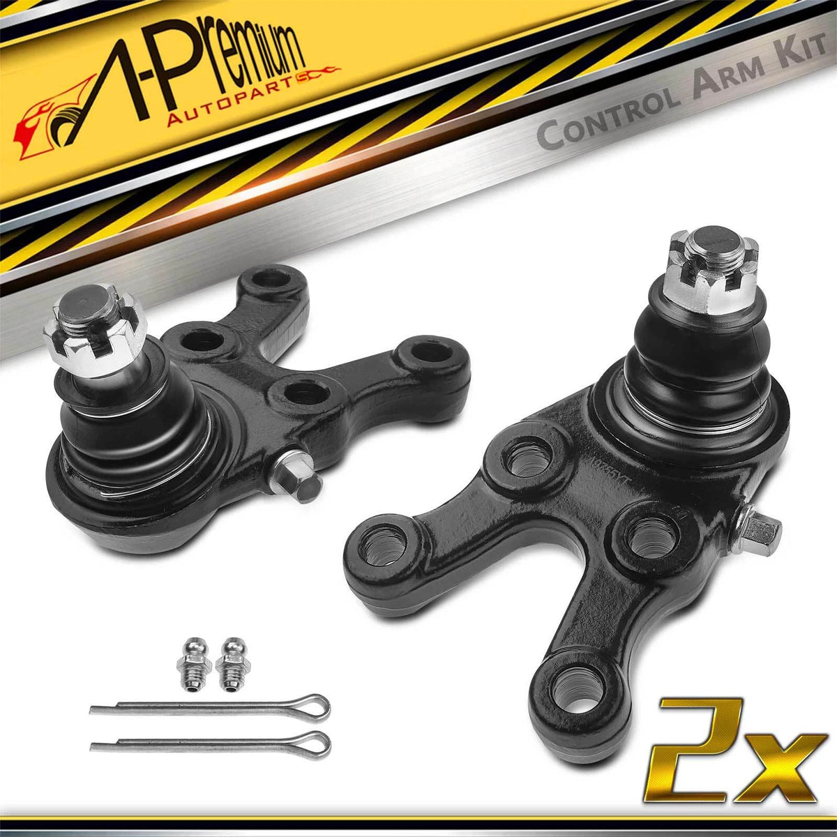 2X Front Lower Side Ball Joint for Mitsubishi Montero Montero Sport (MB831037, MR296269, K9754, K9755)