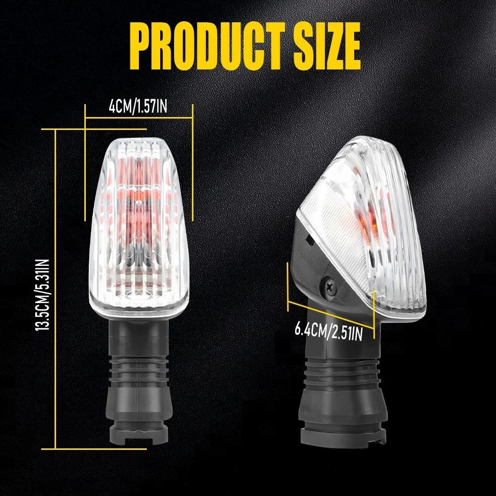 2X Turn Signal Lights for Kawasaki Ninja 650R (2006–2008) Clear Lens