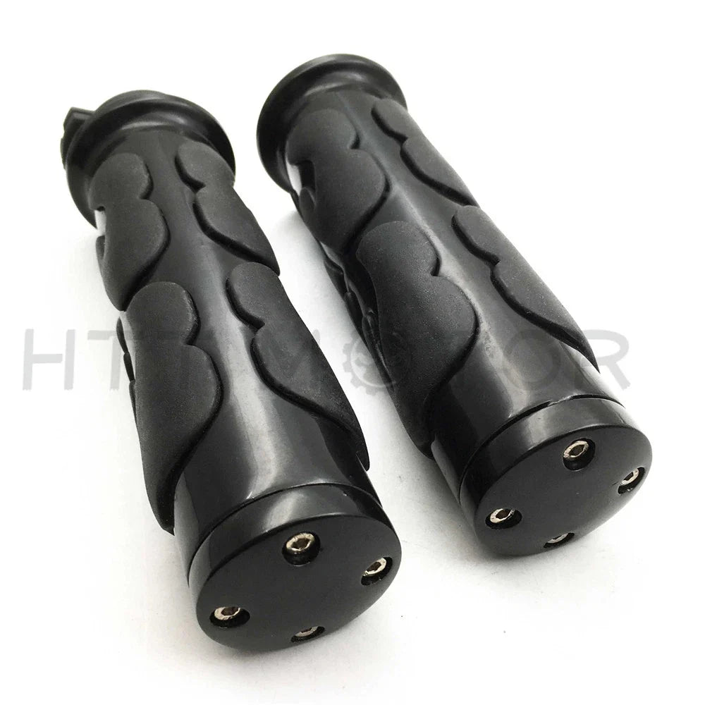 Black Flame Hand Grips 1" 25mm for Kawasaki Drifter 1500/Nomad 1500 (All)