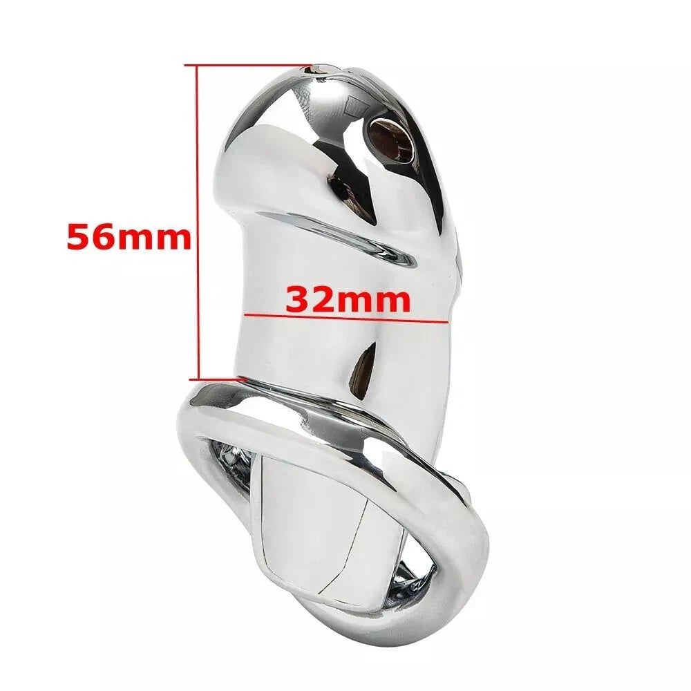 Stainless Steel Male Chastity Device for Click&Lock (2024)