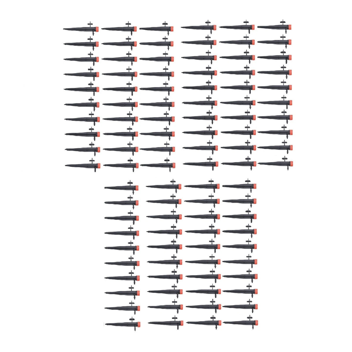 100 Pcs Adjustable Water Flow Dripper Nozzle Stake Emitter for Irrigation