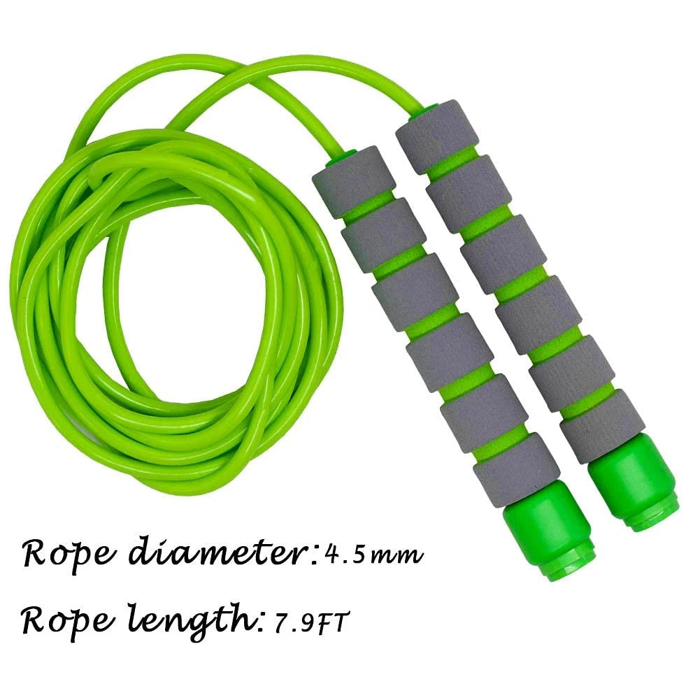 2X Adjustable Soft Skipping Rope for Fitness (Pink/Green)