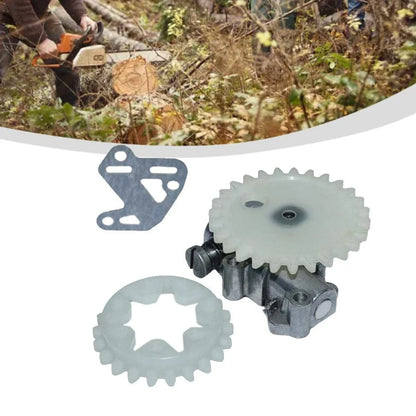 Oil Pump Chain Wheel Kit with Gasket & Metal Gear for MS380 MS381