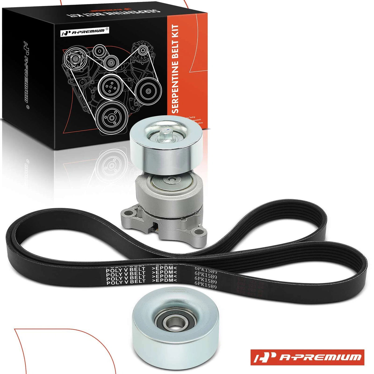 3X Serpentine Belt Drive Component Kit for Subaru Outback (2005–2009)