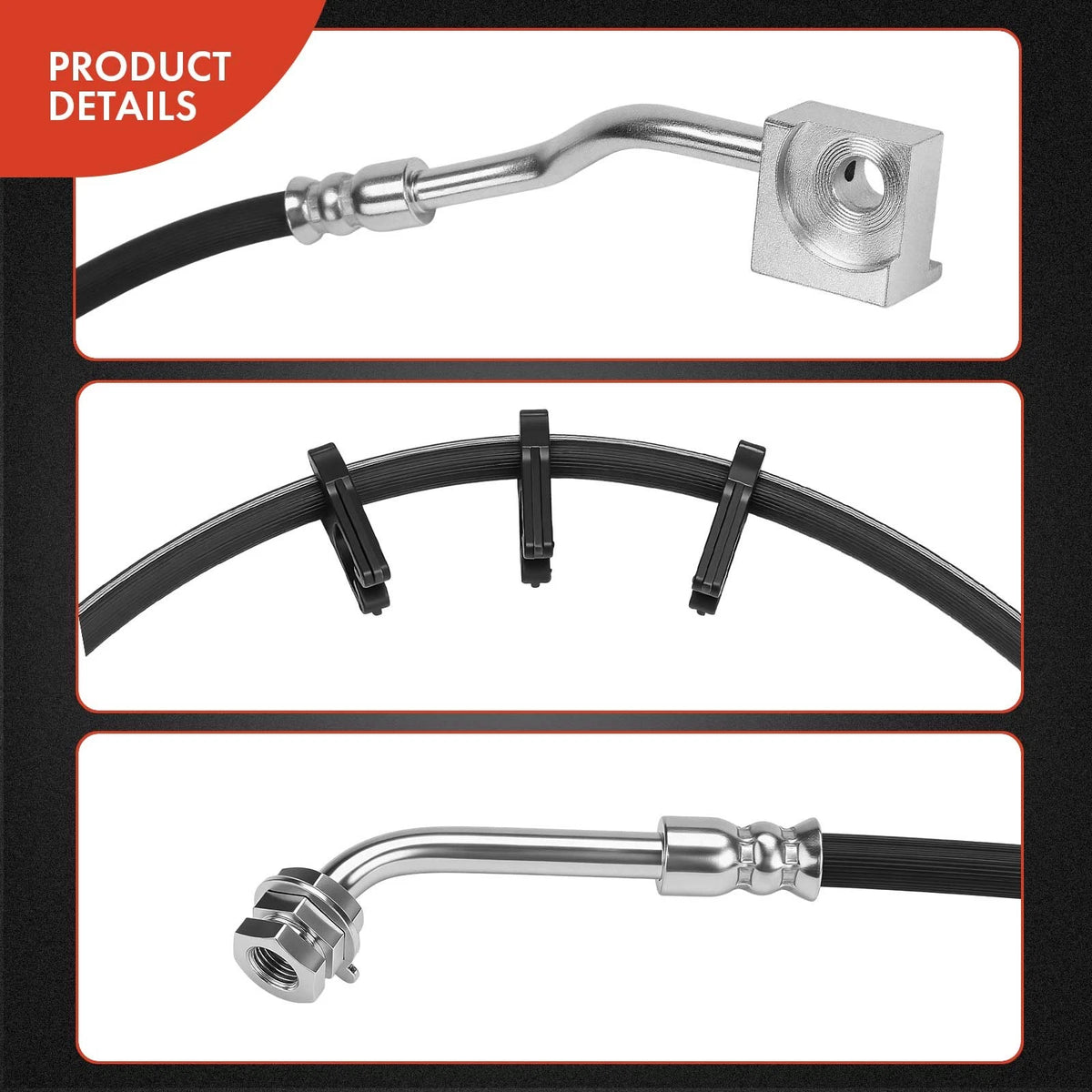 Front Right Brake Hydraulic Hose for Ford Bronco (1994–1996) F4TZ2078A, H380319