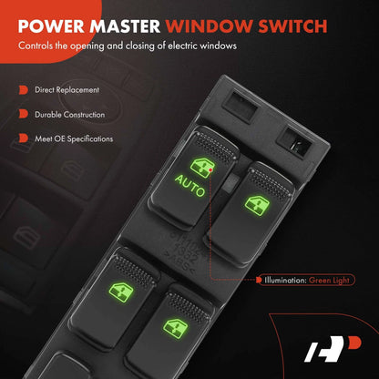Front Left Power Window Switch for Kia Sorento (2005–2006) 935703E210EN, DWS1433