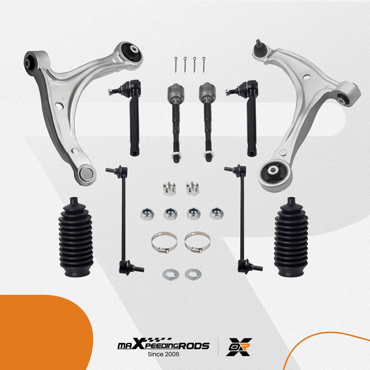 Set of 10 Front Lower Control Arm Ball Joints Tie Rods for Honda Odyssey (2005–2010)