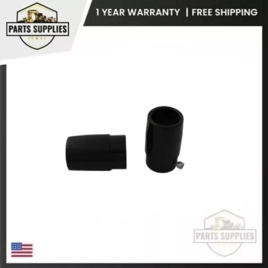 Gloss Black Tips for Harley Davidson Motorcycle (Straight Pipe Exhaust)