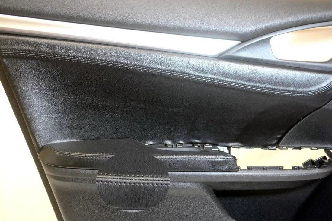 Front Door Armrest Cover for Honda Civic Sedan (2016–2020) Black Leather