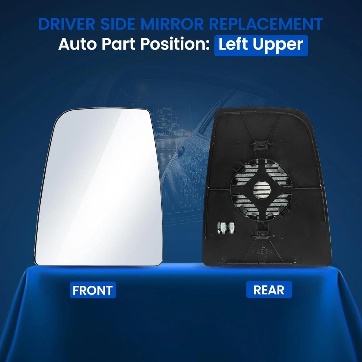 Heated Left Upper Convex Mirror Glass for Ford Transit T150 T250 T350 (2015–2023)