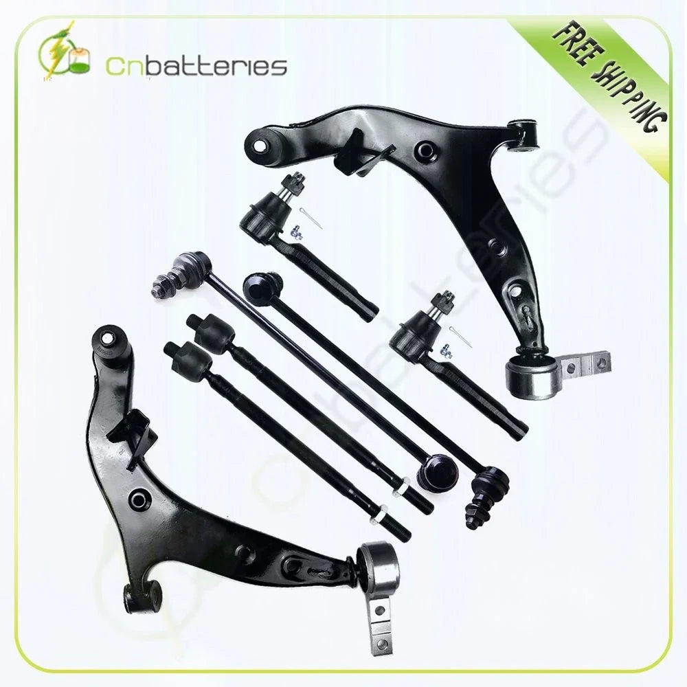 Set of 8 Tie Rod Ends Control Arm w/Ball Joint Sway Bar for Nissan Quest (2004–2009)