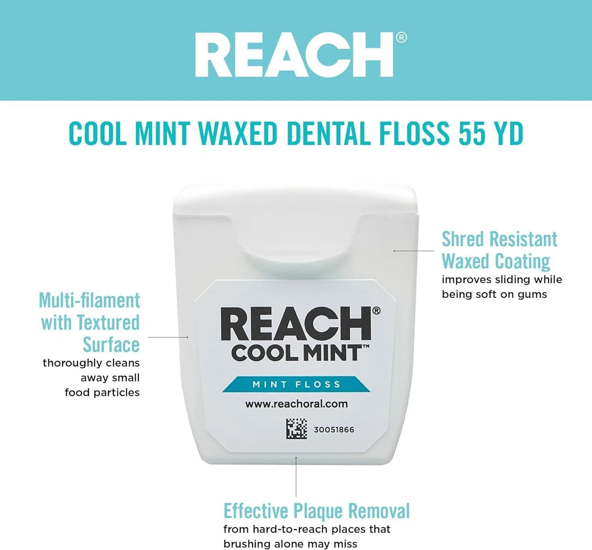 Dental Floss for REACH (Pack of 1) - Cool Mint