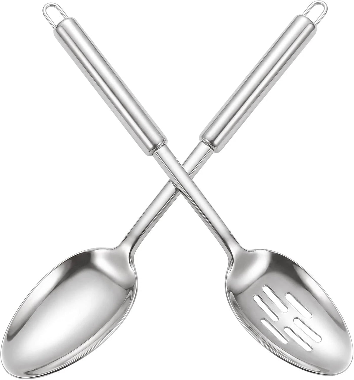 Set of 2 Stainless Steel Serving Spoons for Kitchen