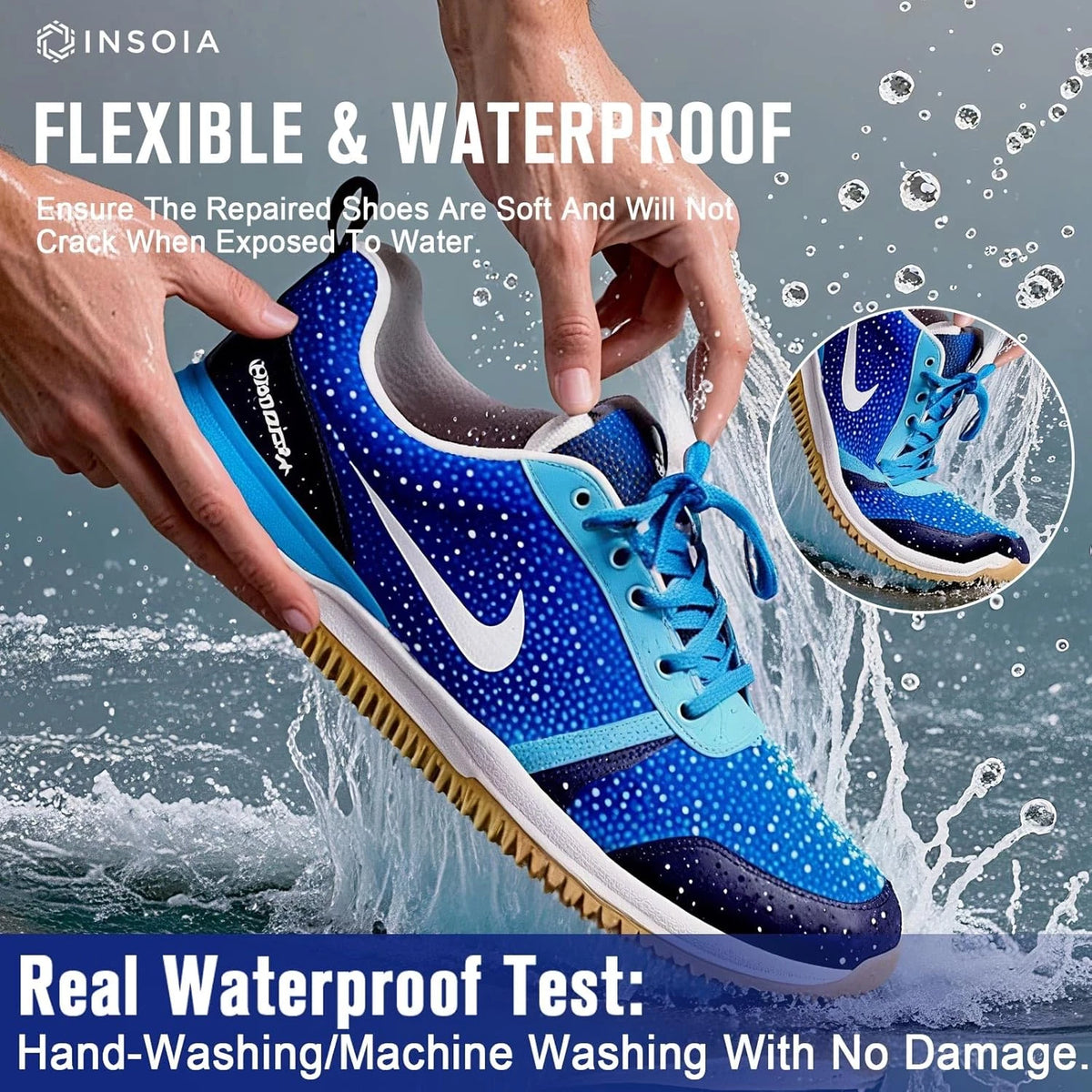 Shoe Glue Sole Repair Kit for All Shoes (Waterproof, Flexible, Clear)