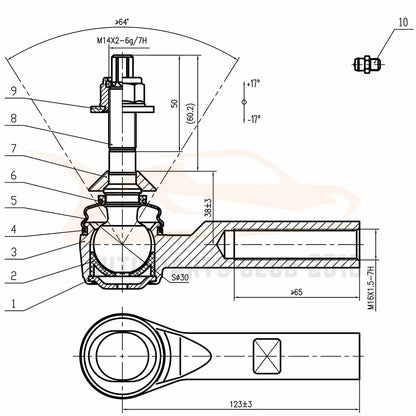 Set of 6 Tie Rods & Lower Ball Joints for Ford Expedition (2003–2004)