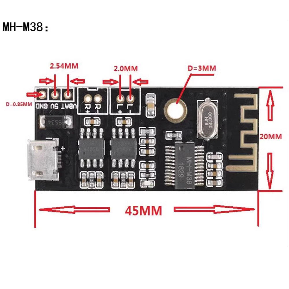 2X Bluetooth MP3 Wireless Audio Receiver Module Lossless Decoder Boards