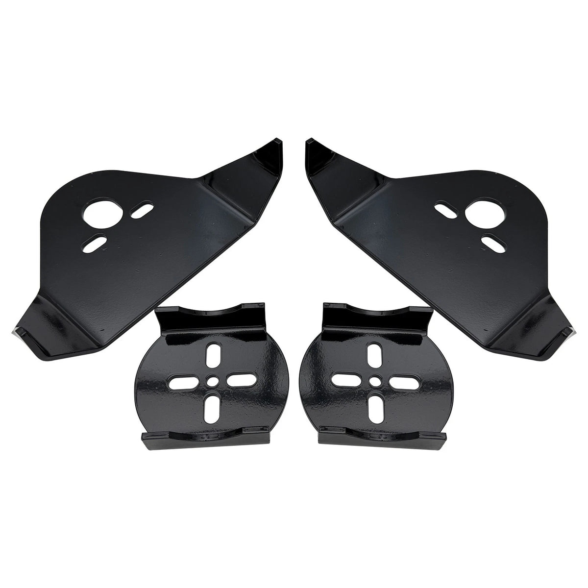 Set of 2 Black Rear Bag Mounting Brackets for Air Ride Suspension